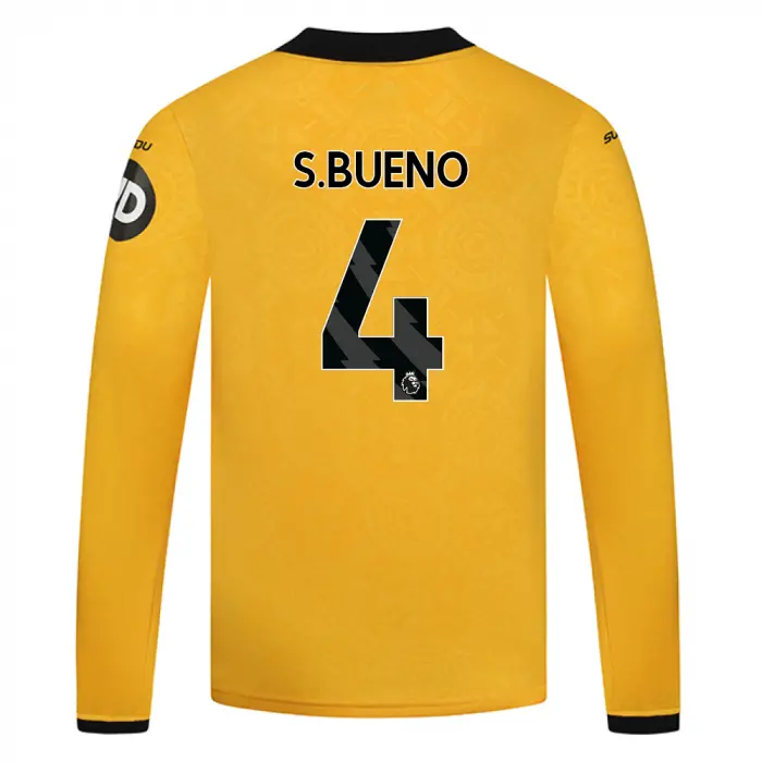 Wolverhampton Wanderers Store | Shop Official 2025-26 Wolves Home Shirt – LS – Junior S.BUENO 4 Wolves Gear